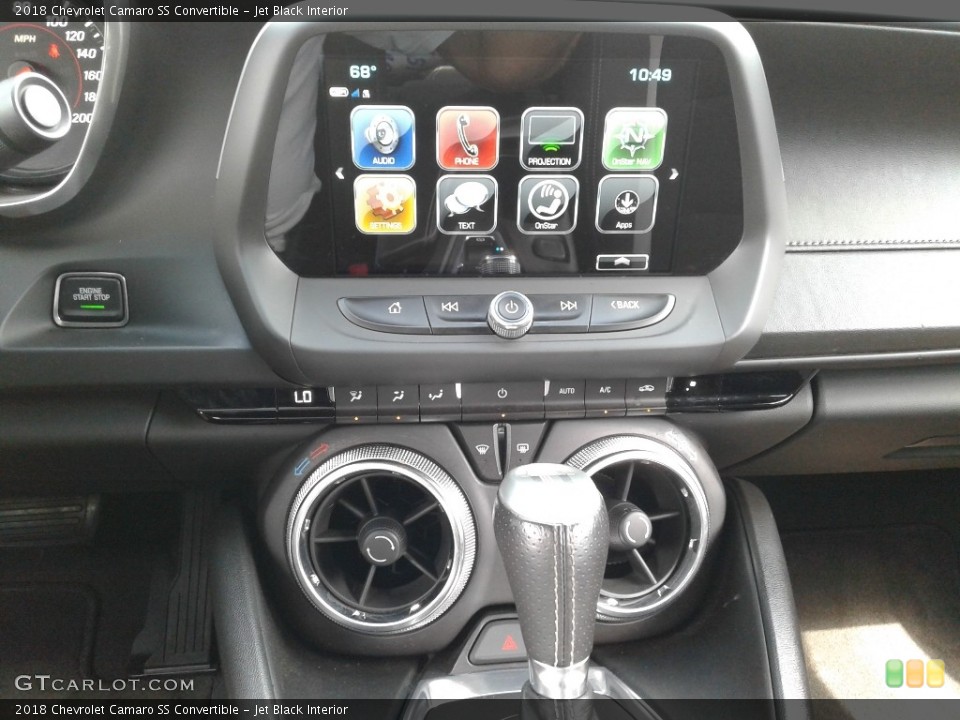 Jet Black Interior Controls for the 2018 Chevrolet Camaro SS Convertible #133134305