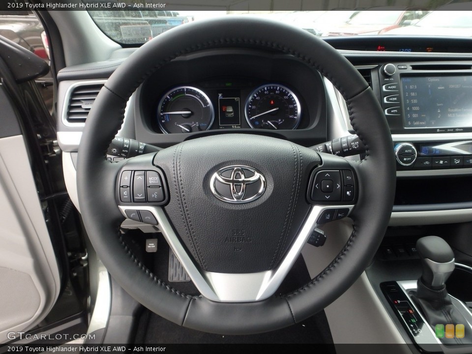 Ash Interior Steering Wheel for the 2019 Toyota Highlander Hybrid XLE AWD #133134338