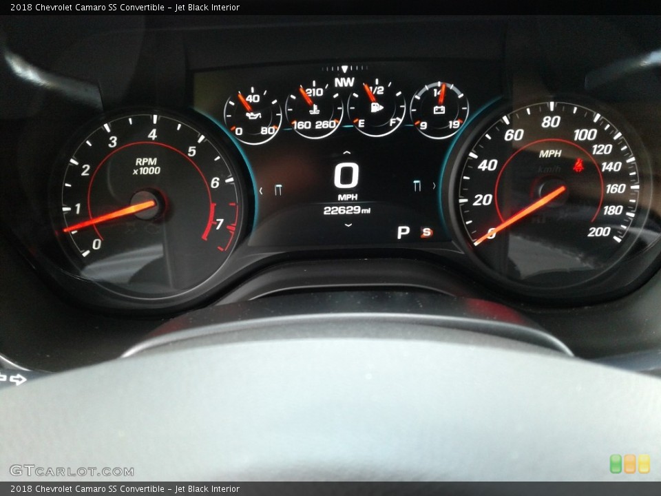 Jet Black Interior Gauges for the 2018 Chevrolet Camaro SS Convertible #133134437