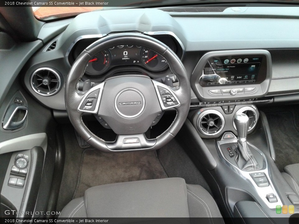 Jet Black Interior Dashboard for the 2018 Chevrolet Camaro SS Convertible #133134503