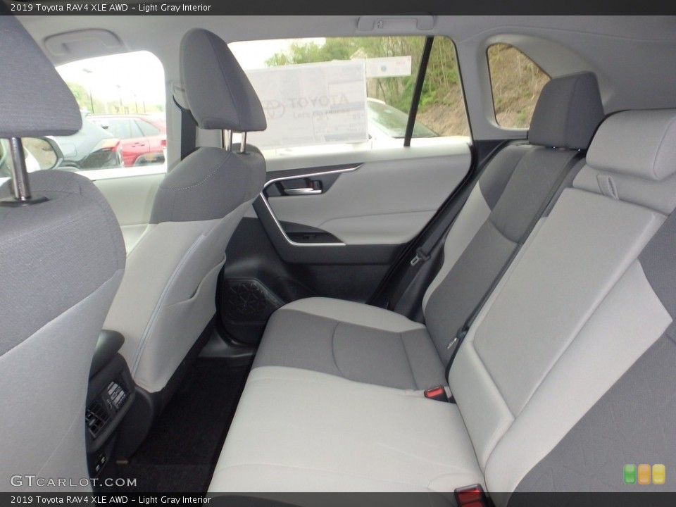 Light Gray Interior Rear Seat for the 2019 Toyota RAV4 XLE AWD #133135136