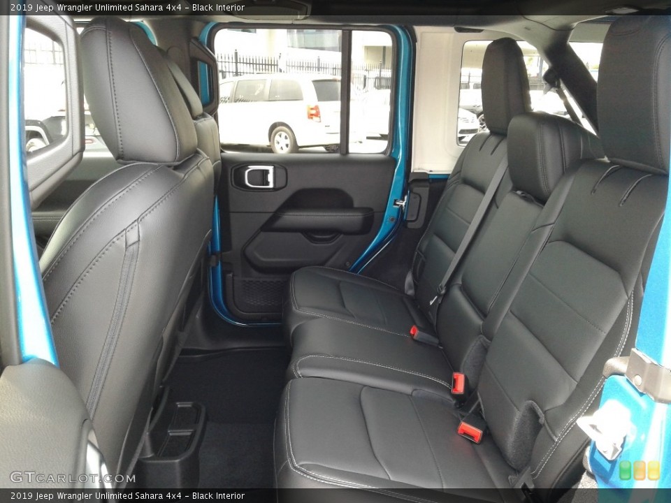 Black Interior Rear Seat for the 2019 Jeep Wrangler Unlimited Sahara 4x4 #133137041