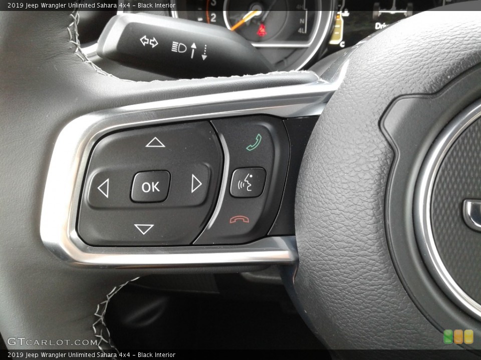 Black Interior Steering Wheel for the 2019 Jeep Wrangler Unlimited Sahara 4x4 #133137152