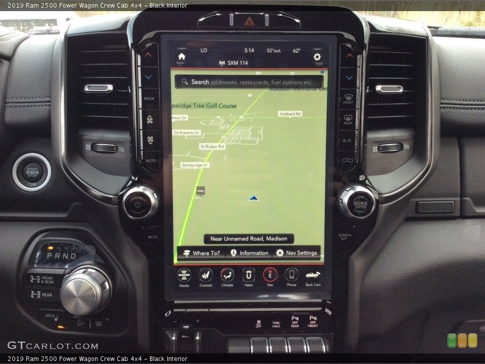 Black Interior Navigation for the 2019 Ram 2500 Power Wagon Crew Cab 4x4 #133137818