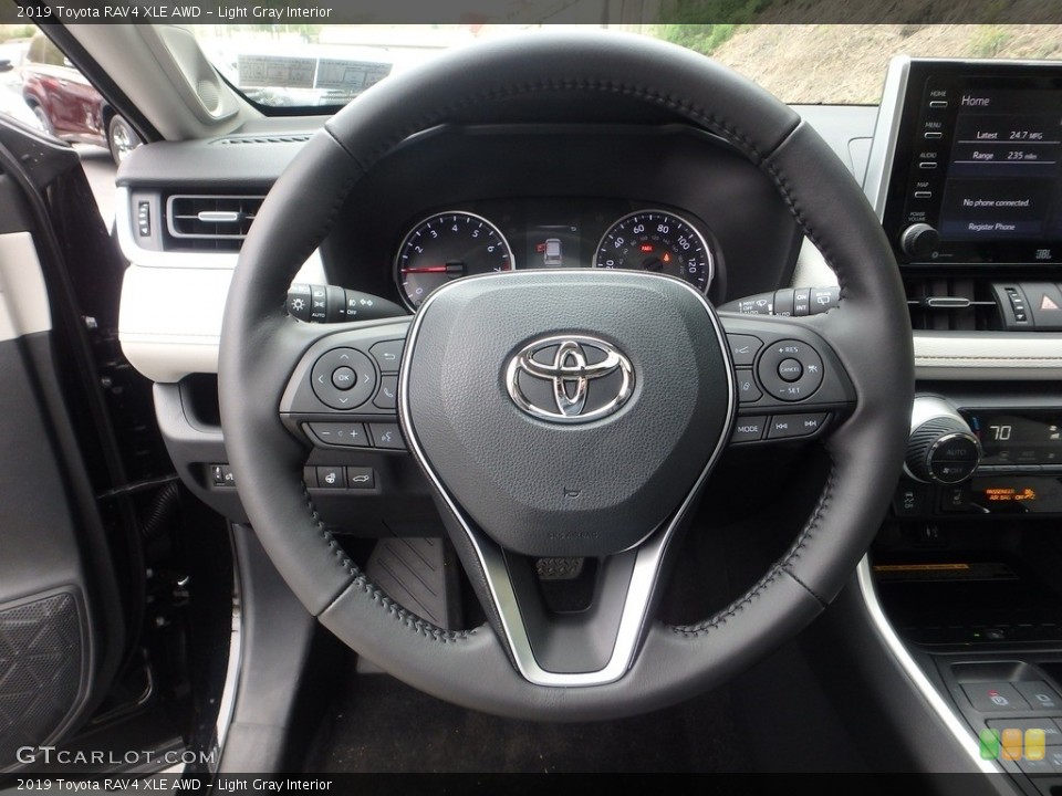 Light Gray Interior Steering Wheel for the 2019 Toyota RAV4 XLE AWD #133138193