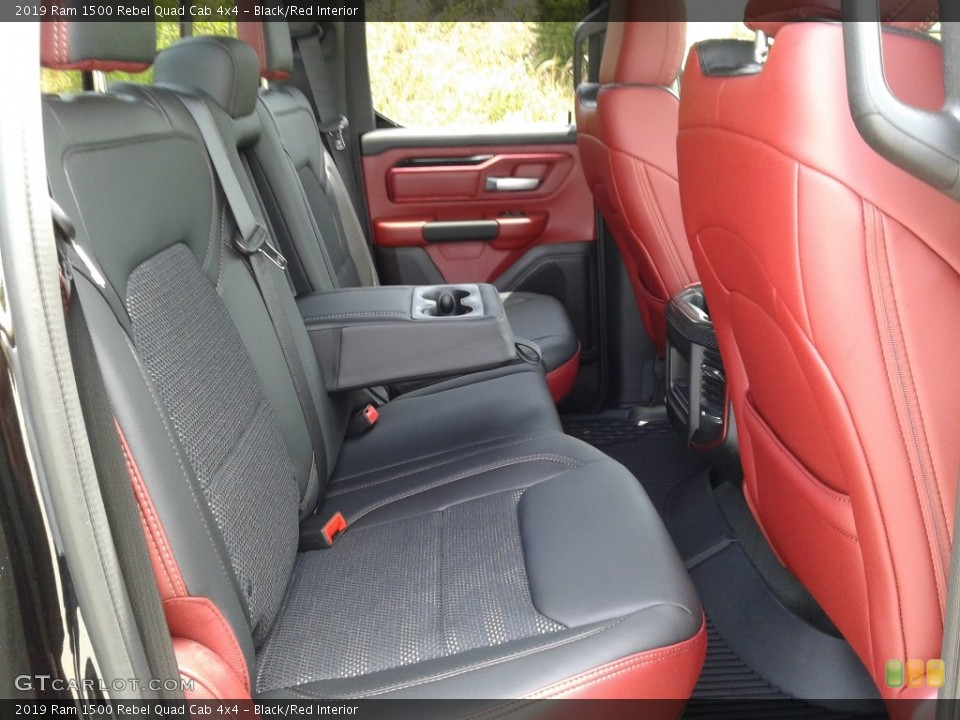 Black/Red Interior Rear Seat for the 2019 Ram 1500 Rebel Quad Cab 4x4 #133138649
