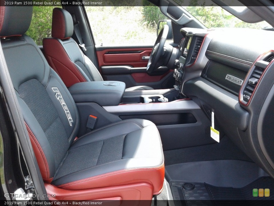 Black/Red Interior Front Seat for the 2019 Ram 1500 Rebel Quad Cab 4x4 #133138664