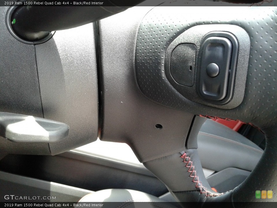 Black/Red Interior Steering Wheel for the 2019 Ram 1500 Rebel Quad Cab 4x4 #133138706