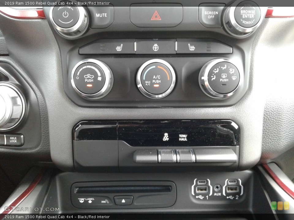 Black/Red Interior Controls for the 2019 Ram 1500 Rebel Quad Cab 4x4 #133138910