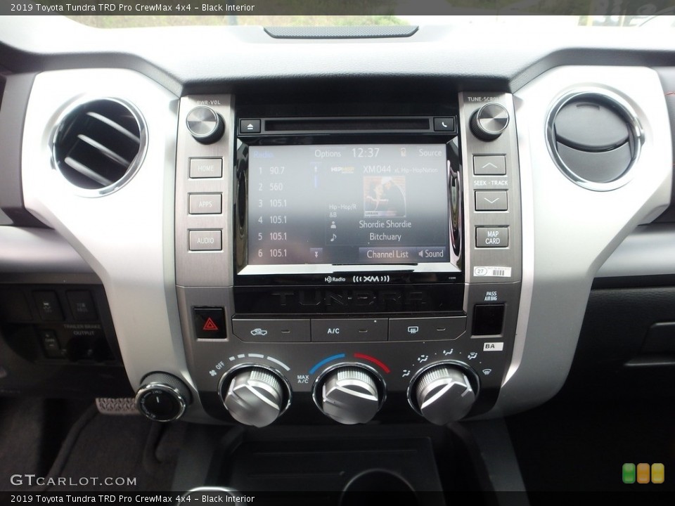 Black Interior Controls for the 2019 Toyota Tundra TRD Pro CrewMax 4x4 #133139036