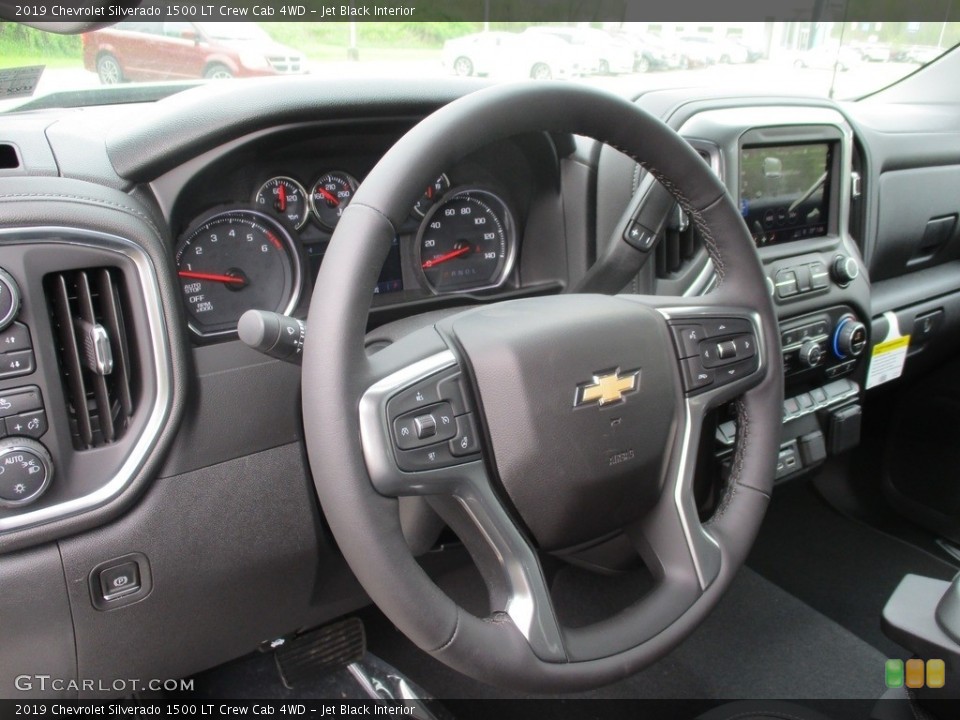 Jet Black Interior Steering Wheel for the 2019 Chevrolet Silverado 1500 LT Crew Cab 4WD #133140647