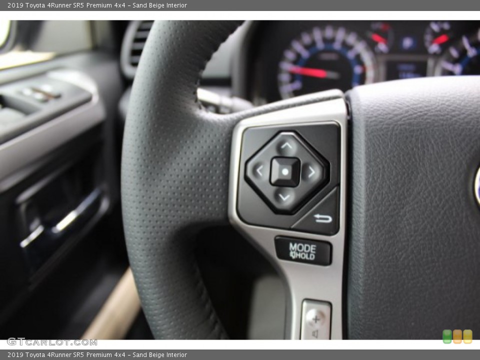 Sand Beige Interior Steering Wheel for the 2019 Toyota 4Runner SR5 Premium 4x4 #133143611