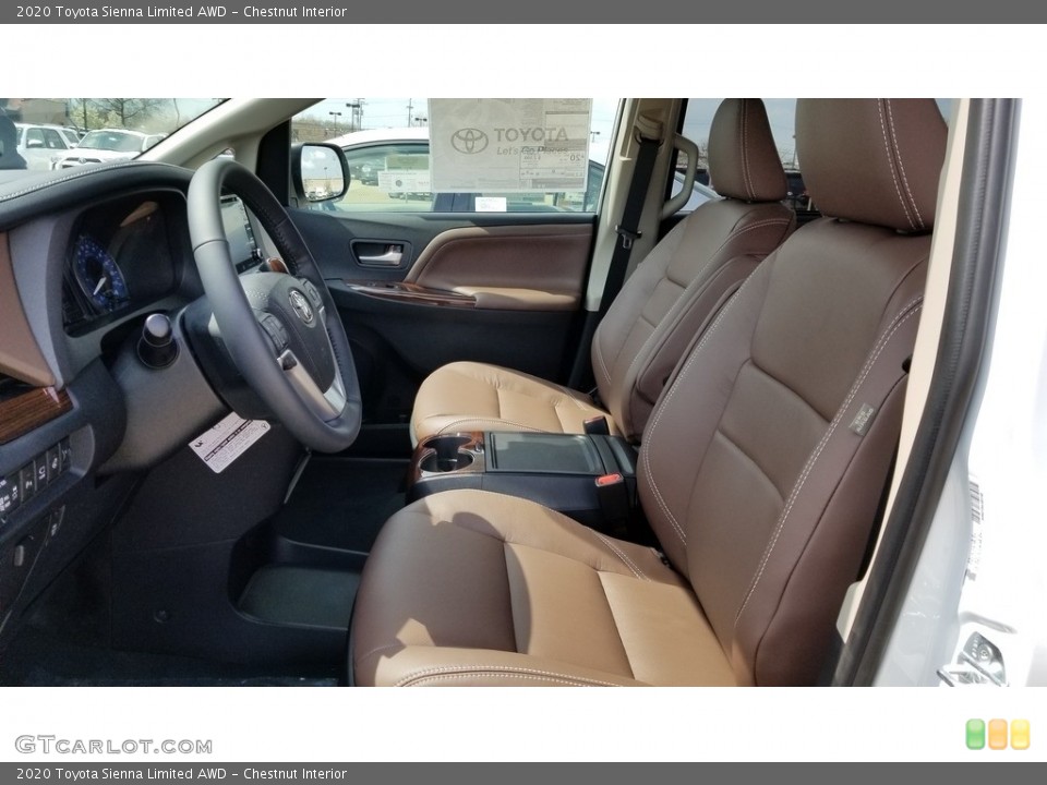 Chestnut Interior Front Seat for the 2020 Toyota Sienna Limited AWD #133148480