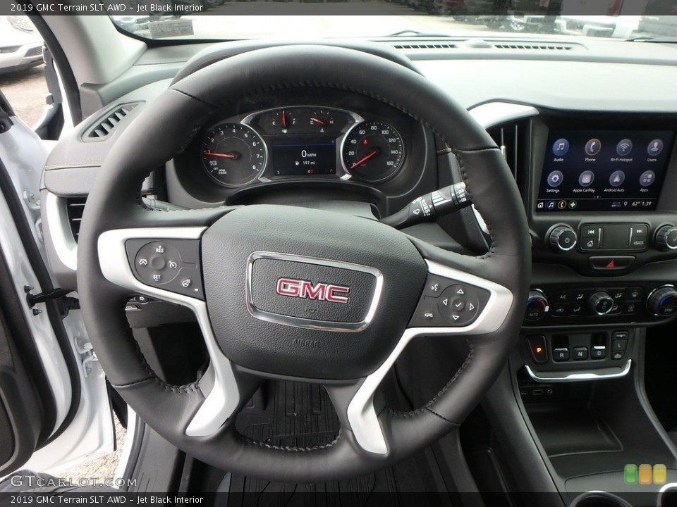 Jet Black Interior Steering Wheel for the 2019 GMC Terrain SLT AWD #133153106