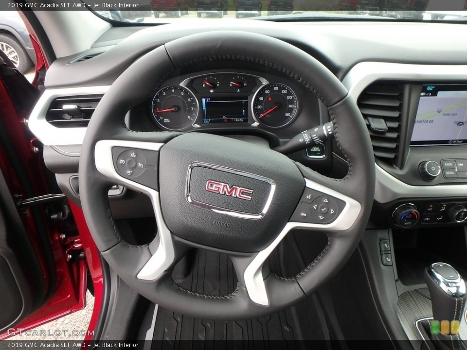 Jet Black Interior Steering Wheel for the 2019 GMC Acadia SLT AWD #133154306