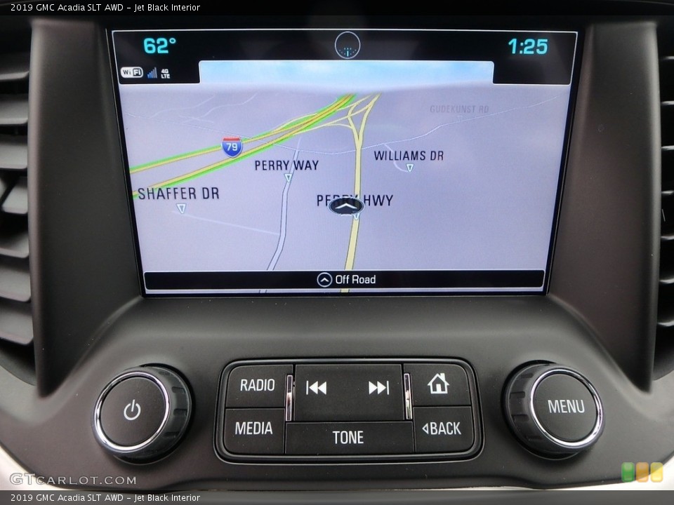 Jet Black Interior Navigation for the 2019 GMC Acadia SLT AWD #133154398