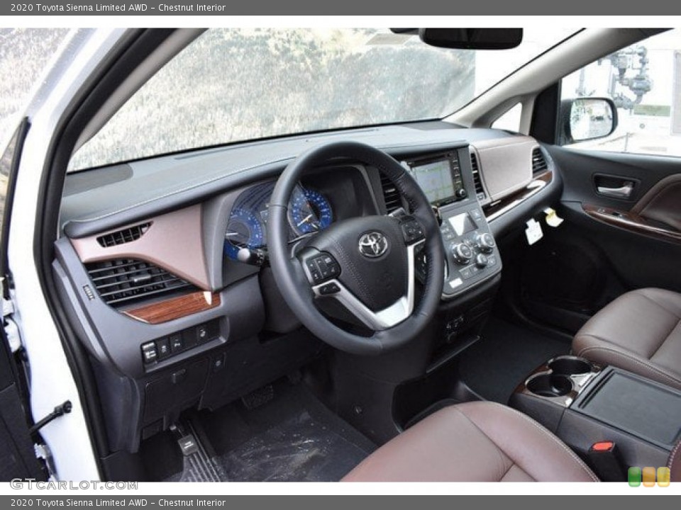 Chestnut Interior Front Seat for the 2020 Toyota Sienna Limited AWD #133155506