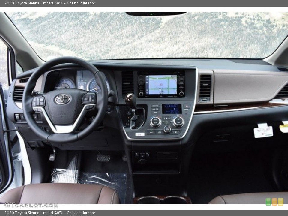 Chestnut Interior Dashboard for the 2020 Toyota Sienna Limited AWD #133155549