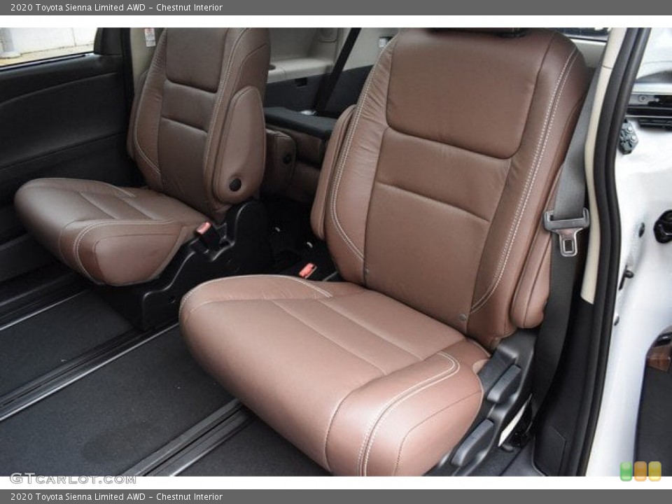 Chestnut Interior Rear Seat for the 2020 Toyota Sienna Limited AWD #133155627