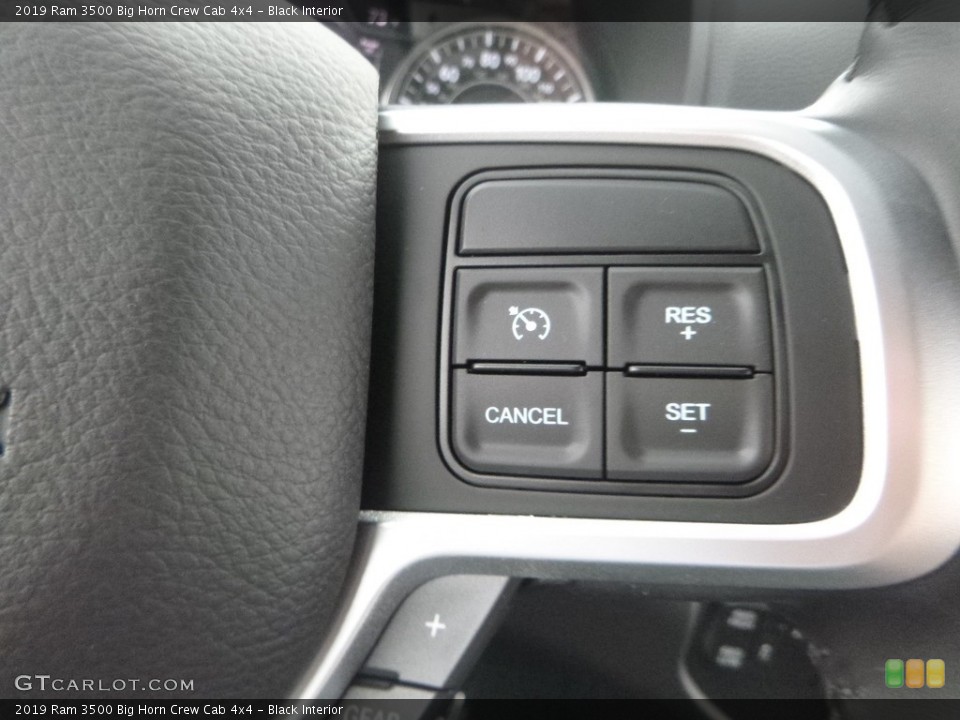 Black Interior Steering Wheel for the 2019 Ram 3500 Big Horn Crew Cab 4x4 #133179516
