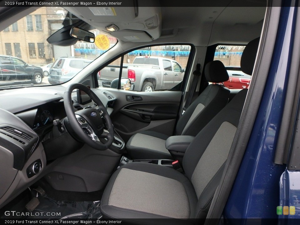 Ebony Interior Front Seat for the 2019 Ford Transit Connect XL Passenger Wagon #133196223