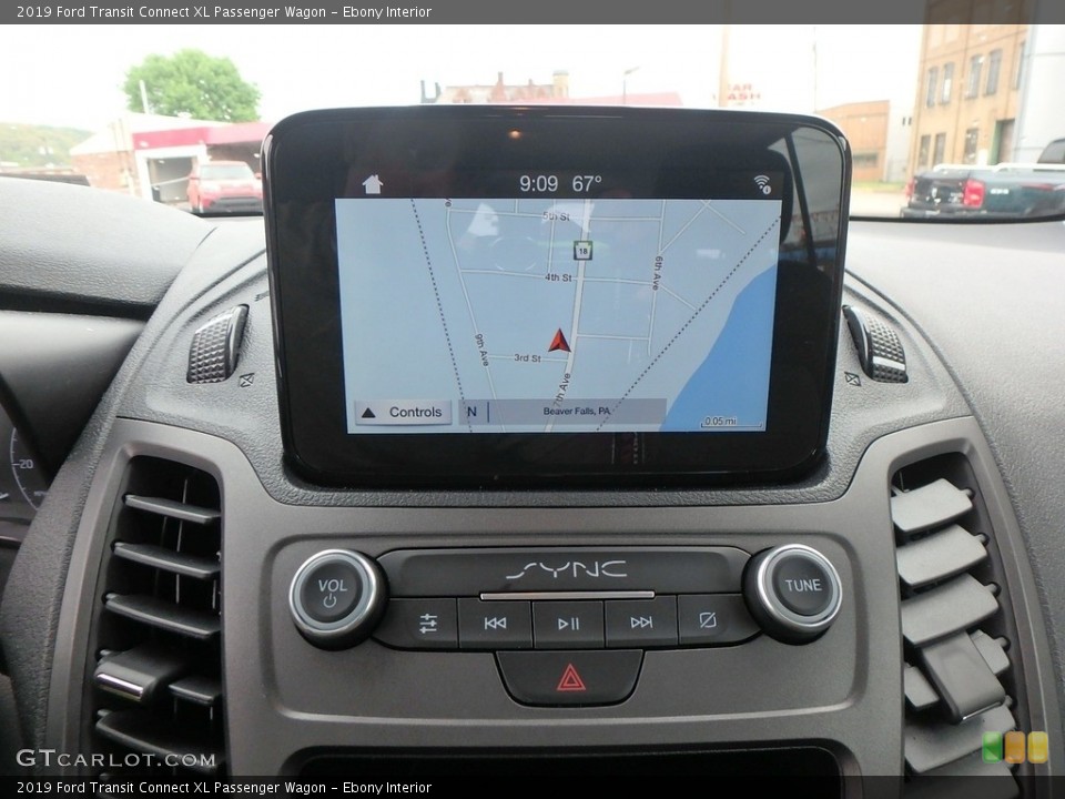 Ebony Interior Navigation for the 2019 Ford Transit Connect XL Passenger Wagon #133196391