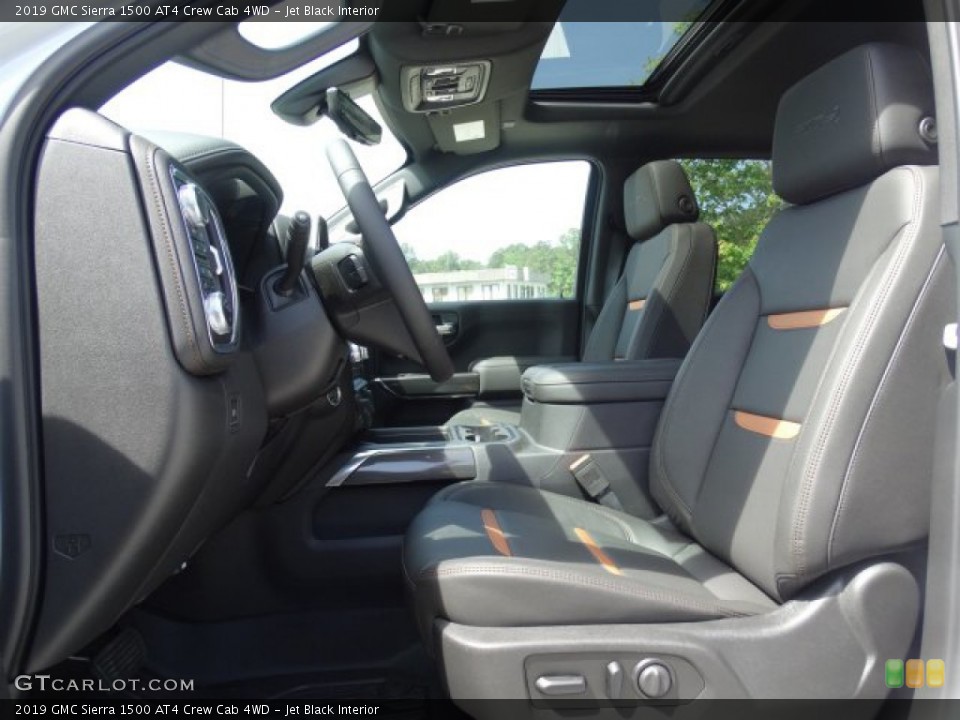 Jet Black Interior Front Seat for the 2019 GMC Sierra 1500 AT4 Crew Cab 4WD #133199238