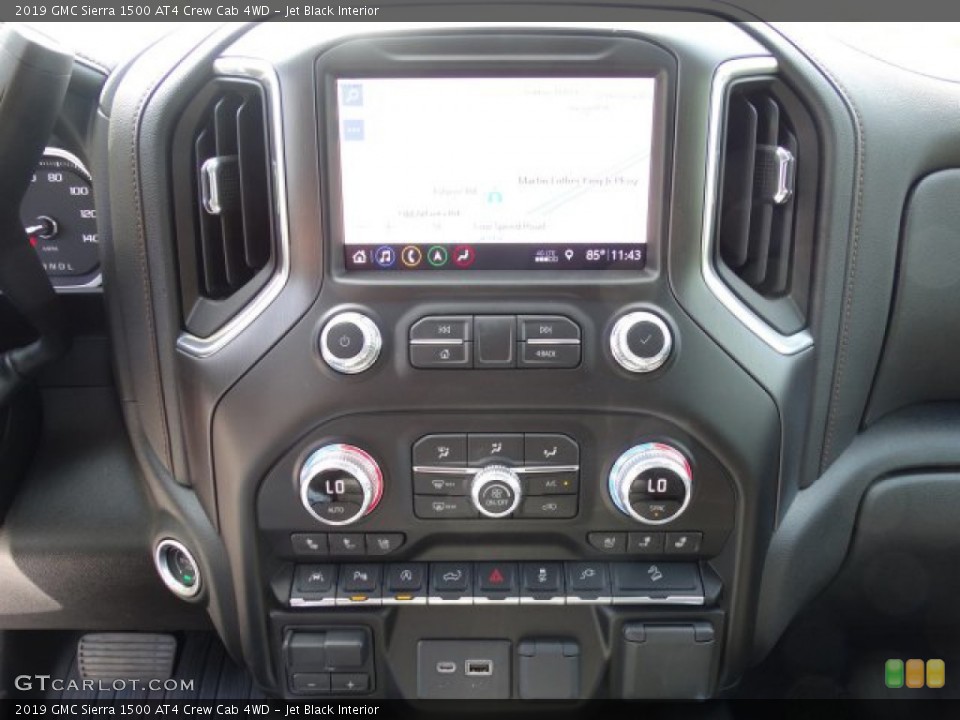 Jet Black Interior Controls for the 2019 GMC Sierra 1500 AT4 Crew Cab 4WD #133199385