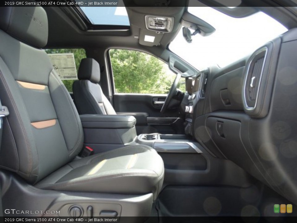 Jet Black Interior Front Seat for the 2019 GMC Sierra 1500 AT4 Crew Cab 4WD #133199583
