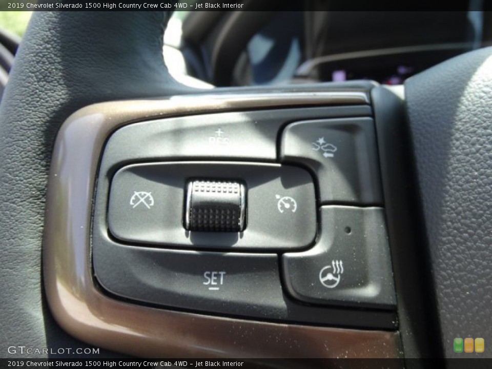 Jet Black Interior Steering Wheel for the 2019 Chevrolet Silverado 1500 High Country Crew Cab 4WD #133202472