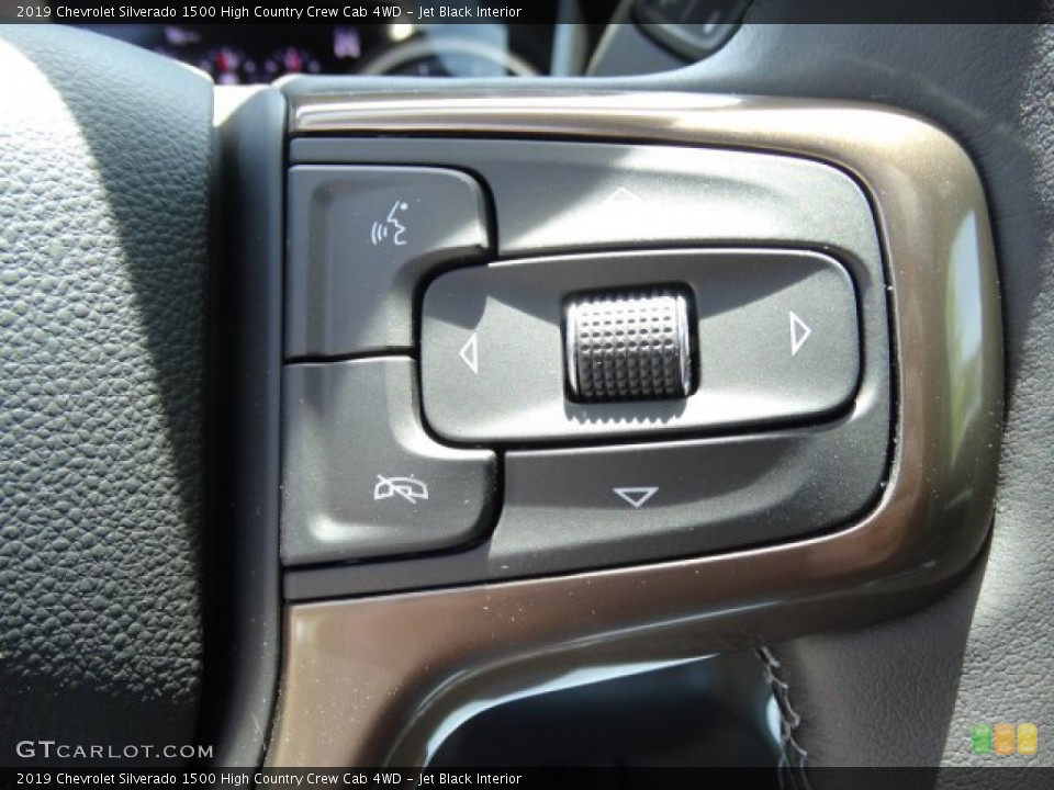 Jet Black Interior Steering Wheel for the 2019 Chevrolet Silverado 1500 High Country Crew Cab 4WD #133202517