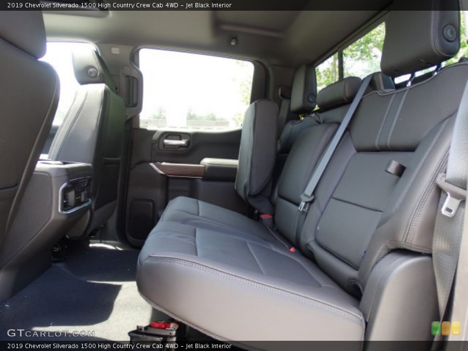Jet Black Interior Rear Seat for the 2019 Chevrolet Silverado 1500 High Country Crew Cab 4WD #133202667