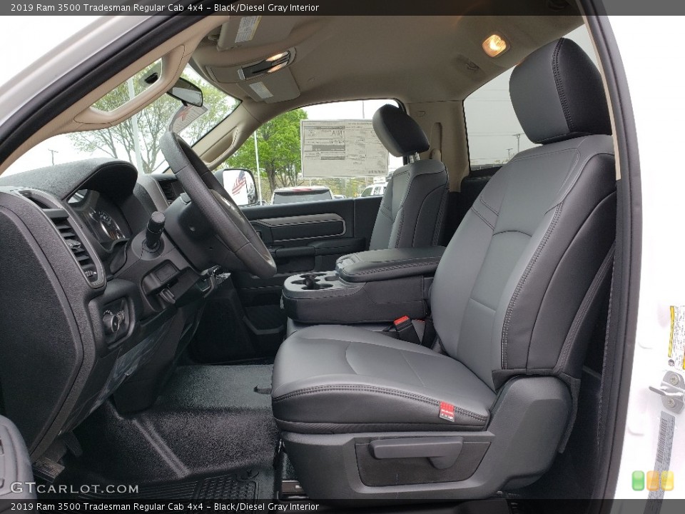 Black/Diesel Gray Interior Front Seat for the 2019 Ram 3500 Tradesman Regular Cab 4x4 #133207359