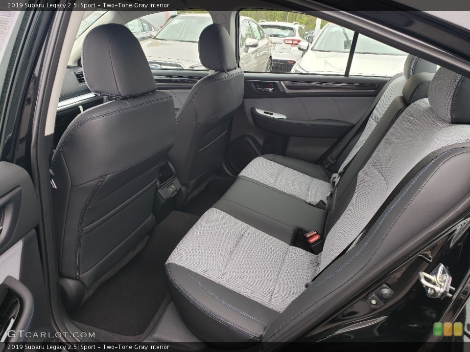 Two-Tone Gray Interior Rear Seat for the 2019 Subaru Legacy 2.5i Sport #133210191