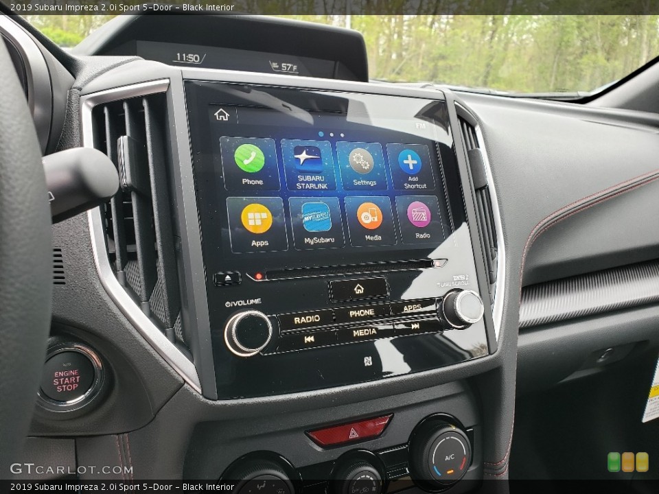 Black Interior Controls for the 2019 Subaru Impreza 2.0i Sport 5-Door #133210664