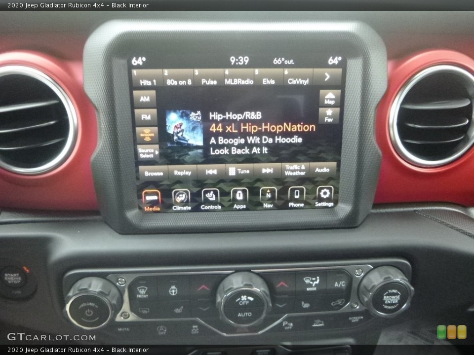 Black Interior Controls for the 2020 Jeep Gladiator Rubicon 4x4 #133215975