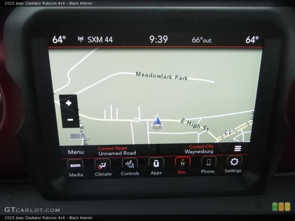 Black Interior Navigation for the 2020 Jeep Gladiator Rubicon 4x4 #133215981