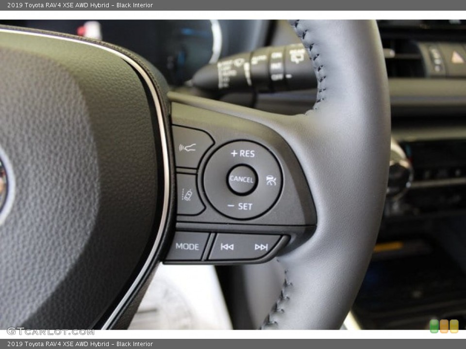 Black Interior Steering Wheel for the 2019 Toyota RAV4 XSE AWD Hybrid #133219550
