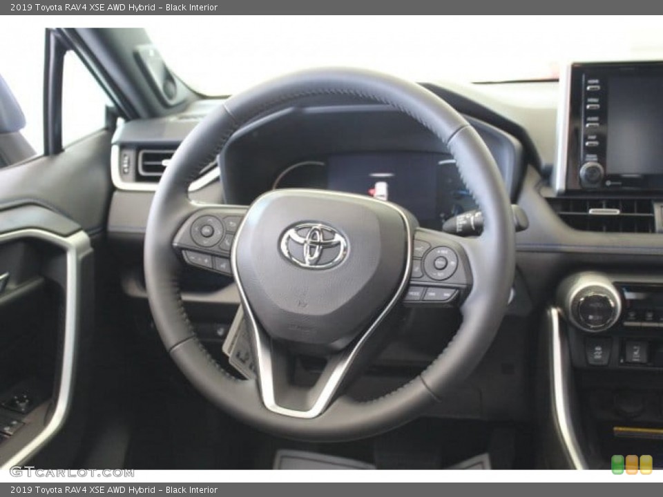 Black Interior Steering Wheel for the 2019 Toyota RAV4 XSE AWD Hybrid #133219649