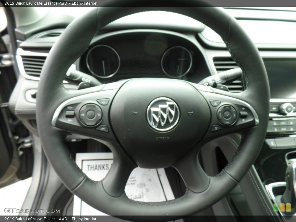 Ebony Interior Steering Wheel for the 2019 Buick LaCrosse Essence AWD #133223201