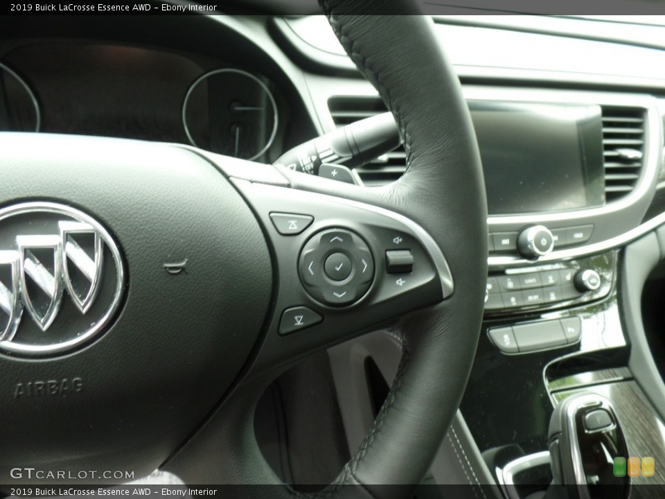 Ebony Interior Steering Wheel for the 2019 Buick LaCrosse Essence AWD #133223228