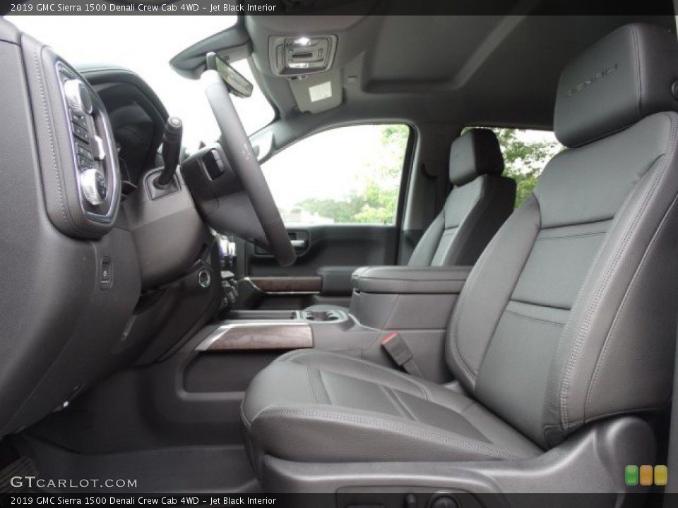 Jet Black Interior Front Seat for the 2019 GMC Sierra 1500 Denali Crew Cab 4WD #133223300