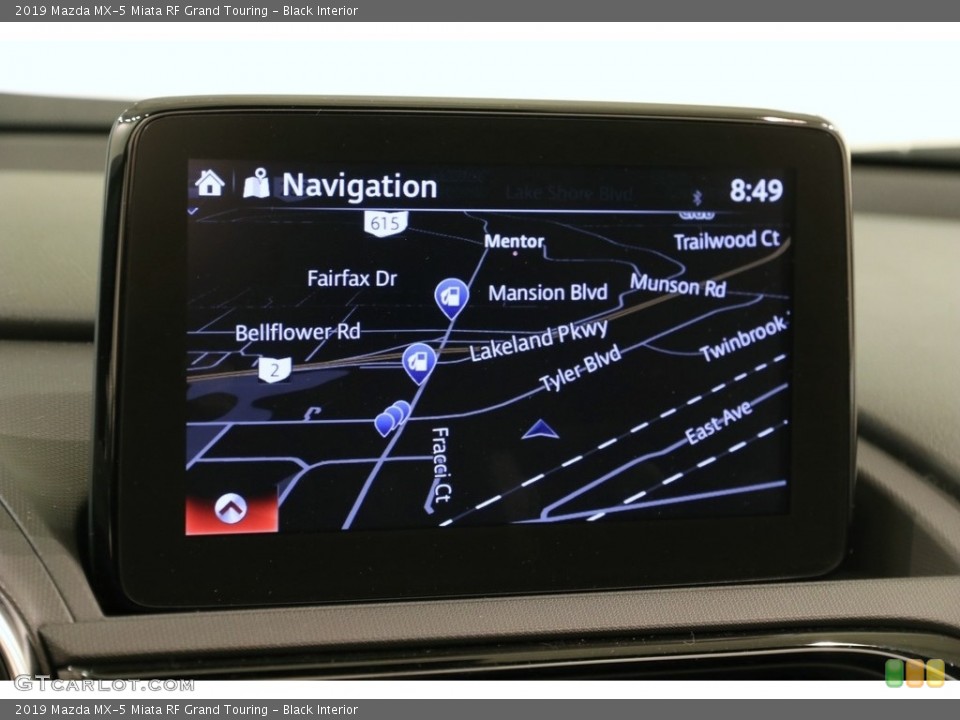 Black Interior Navigation for the 2019 Mazda MX-5 Miata RF Grand Touring #133226154