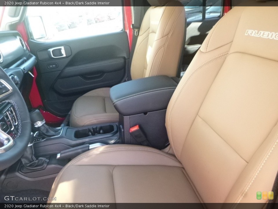 Black/Dark Saddle Interior Photo for the 2020 Jeep Gladiator Rubicon 4x4 #133232337