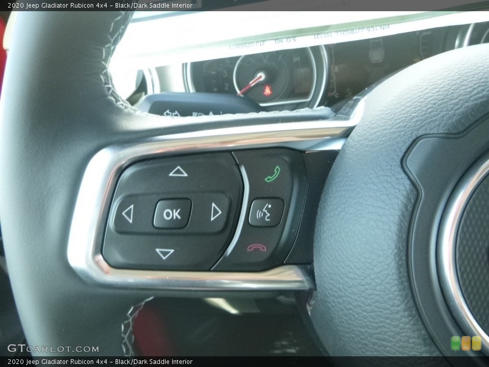 Black/Dark Saddle Interior Steering Wheel for the 2020 Jeep Gladiator Rubicon 4x4 #133232445