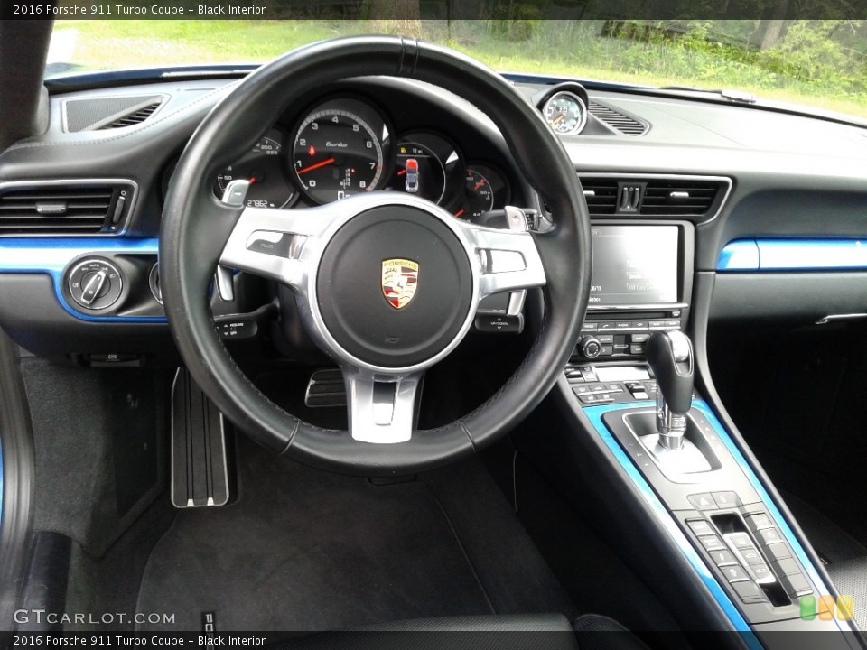 Black Interior Steering Wheel for the 2016 Porsche 911 Turbo Coupe #133235244