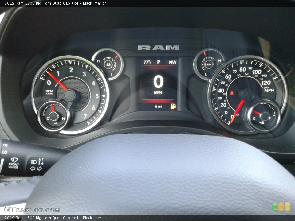 Black Interior Gauges for the 2019 Ram 1500 Big Horn Quad Cab 4x4 #133237295