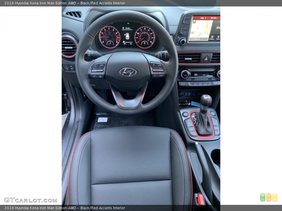 Black/Red Accents Interior Photo for the 2019 Hyundai Kona Iron Man Edition AWD #133242831