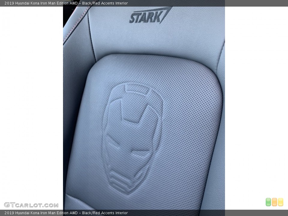 Black/Red Accents Interior Front Seat for the 2019 Hyundai Kona Iron Man Edition AWD #133242875