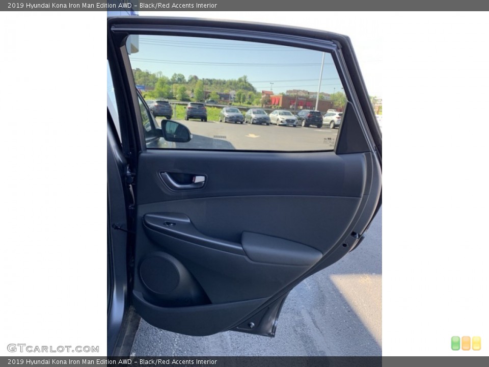 Black/Red Accents Interior Door Panel for the 2019 Hyundai Kona Iron Man Edition AWD #133242993